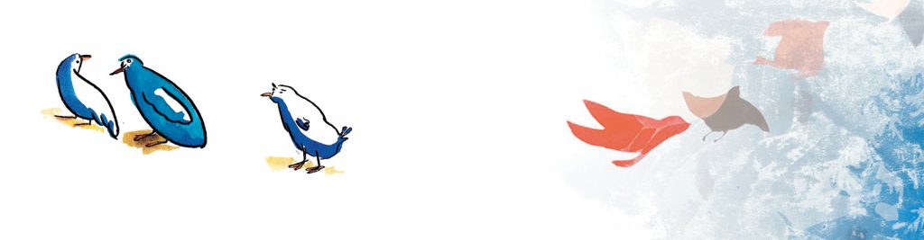 bannière de mbroca.com oiseau de la bannière du site M.Broca illustrations, dessin, encres, monotype
