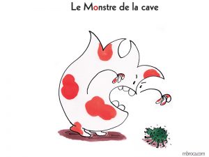 projet monstre de la cave projets à éditer Couverture du monstre de la cave. Le monstre qui effraye une araignée