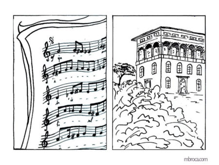 Publications, La belle Génoise, M.T. Buhagiar, M.Broca.Partition de musique, et villa gênoise.