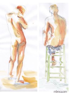 Deux hommes nus, oeuvre